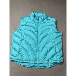 Vintage Cabela's Goose‎ Down Puffer Vest Men's XXL Green Full Zip